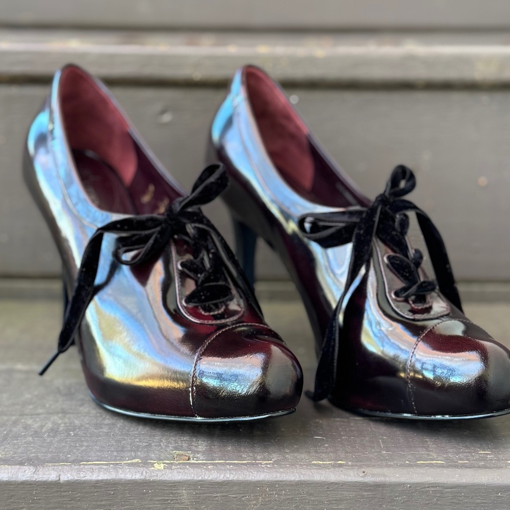 Cole Haan Nike Air 4in Heels Velvet Ties Women's 8.5 / Feels like an 8